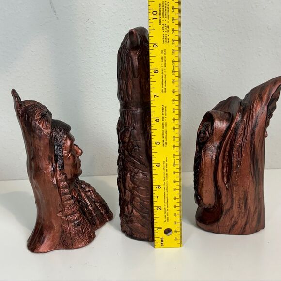 3 Vintage Handmade Painted Native American Indian Ceramic Figurines - Picture 6 of 9